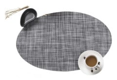 Underlägg Set om 4 Värme- Korsvävda halkfria isoleringsmattor för kök matbord, oval, 18\" x 12\"