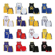 Kids Unisex Basket Training Suit Kits Väst Skjorta + Shorts Sets_s