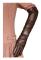 Långa läderhandskar Simulationshandskar för kvinnor Silkeslent foder Långt över armbågen Elegant vante 50 cm Brown M