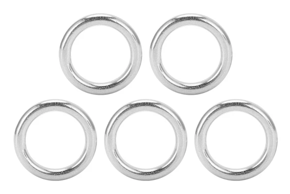 5 Runda Svetsade Rostfria Stålringar Hållbara Kraftiga Bojschacklar för Marin Navigation Båtar Utomhus 3x20mm