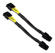ATX 4-stifts hona till moderkort CPU 8(4+4)-stifts hane EPS 12V-omvandlare Adapter Förlängningskabel Fläta Black