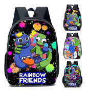 Rainbow Friends Ryggsäck Stor kapacitet Ryggsäck Skolväskor för barn Pojke Flicka