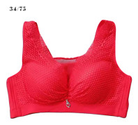Trådlös BH Dam Andas Push Up Bralette Girl Lace Mesh Red 34/75