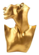 Necklace Earrings Display Stand Counter Pendant Display Holder Jewelry Figure Display For Jewelry Store Counter (Gold)