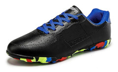 Fotbollsskor för män och kvinnor, halkfria fotbollsskor, fotbollsskor, grässkor, 3C22026 Black 43
