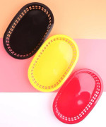 100pcs/50pcss Food Basket Oval Shape Dinnerware Plastic French Fries Fast Food Storage Plates For Restaurant Green 50 Pcs