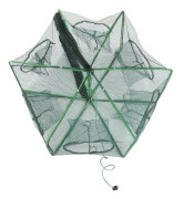 Polygon Fiskebetefälla Automatisk Fiskefällan Fällbar Bärbar Räkfångstbur 50x25cm