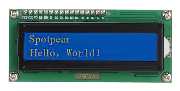 LCD-displaymodul 1602 Skärm Utbyggnadskort Tillbehör för Raspberry Pi Pico I2C Seriell Port