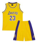 Baskettröjor Aktivt Linne och Shorts Set för Pojkar, Basketkläder för Barn, Basketväst+Basketshorts_OF