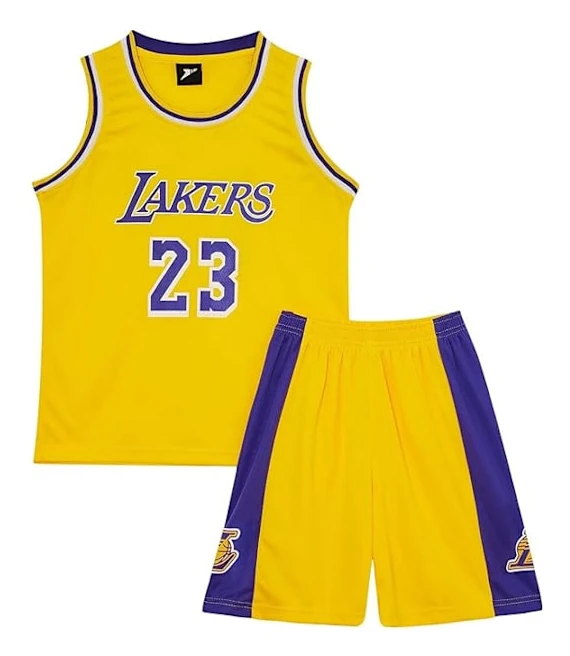 Baskettröjor Aktivt Linne och Shorts Set för Pojkar, Basketkläder för Barn, Basketväst+Basketshorts_OF