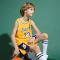 Baskettröjor Aktivt Linne och Shorts Set för Pojkar, Basketkläder för Barn, Basketväst+Basketshorts_OF
