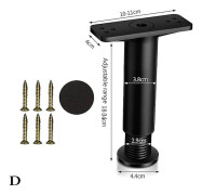 IC Teleskopisk balkstödfot Icke massivt trä sängbräda ram She Black 18cm-34cm