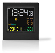 Väderstation | Inomhus & utomhus | Inklusive trådlös vädersensor | Väderprognos | Tidsdisplay | LED Display | Alarmklockfunktion