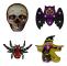 Halloween målade form pumpa spöke spindel fladdermus dekorativa ljus skytte rekvisita nät röd nattlampa (Målad fladdermus 4)