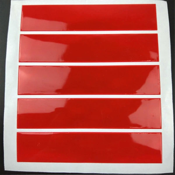 11 Färgade Cykelreflexdekaler Synlighetsstickers för Fordon Cyklar Kläder Hjälmar-MXBC Big Red