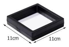 10 st 3D Flytande Displayställ Klar Smycken Halsband Armband Transparent Box Hållare Ring Hänge Fodral Behållare~00941