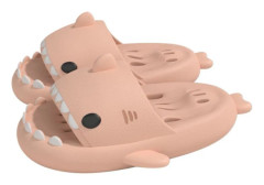 Shark Haj Tofflor, Lämplig för vuxna och barn Söt Tjock Sula Hajar Halkfria Tofflor Inomhus Duschtofflor Sandaler Shark Slippers A Pink 42/43 EU