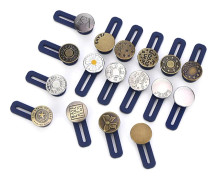 Knappförlängare för byxor, 12st midjeförlängare för damer, Jean Button Extender Midjebandsförlängare Infällbar knapp multicolor 6pcs-double-single