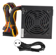 PC Nätaggregat 500W Tyst Stationär Dator Delar ATX 24-Pi