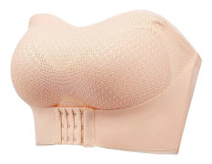 Axelbandslös bygel-fri BH med halkskydd, sömlös bandeau för bröllop, dejting och fester Skin Color 4XL