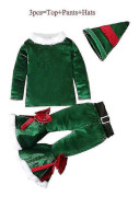 Flickor Julkläder Vinter Sammet Varm Jul Tomte Outfit Småbarn Spets Party Röd Klänning Barn Utsökta Klänningar Festklänning Height 110CM Style 2
