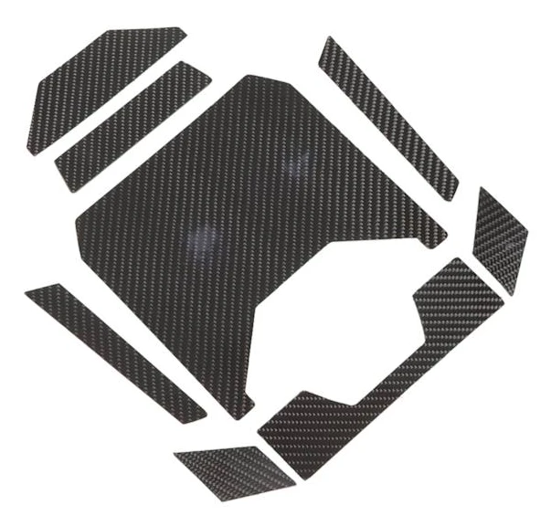 Centerkonsolens förvaringsbox Cover Trim Kolfibermaterial Ersättning för Polaris RZR PRO XP 2021+