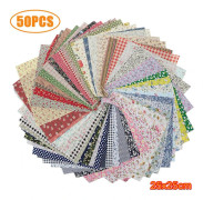[LCS]Lapptäcke tryckt polyester bomullstyg 50PCS-25*25cm