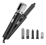 5 In 1 Hair Electric Hair Styler Hair Dryers Curler Straighteners Blow Dryer Brush Dry Set Black AU