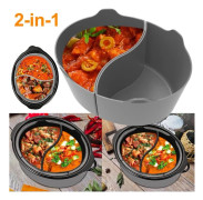 Grå Slow Cooker-liners Passar Crockpot 6-8 QT, Återanvändbara Crock Pot-liners