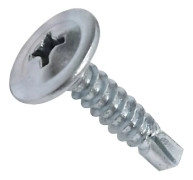 C44741 - 100 st självgängande plåtskruvar Ø4,2x19mm med knapphuvud - med PH/kors spår - galvaniserat stål