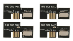 Konsol Micro Storage Card Adapter Spelkonsol Minneskortsläsare för GC SD2SP2 SDLoad SDL 4-pack Svart