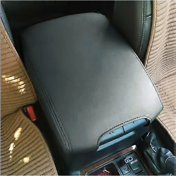 för Toyota Land Cruiser Prado 150 2010 2011 2012 2013 2014 2015 2016 2017 2018 -2021 Mikrofiberläder Mittarmstödsskydd - WELLNGS black 1