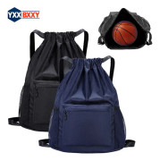 Lätt, vattentät dragväska - Sports Cinch Sack för gym, basket & resor för män och kvinnor Big-Black-1Pcs