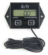 Motorcykeltachometer, Digital Tachometer, Induktiv Timräknare för 2-takts och 4-takts Småmotorer