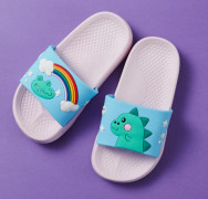 Pojkar och flickor sandaler tofflor dinosaurie sommar halkfri mjuk simbassäng utomhus strand inomhus badrum bad ---- Ljusrosa（Storlek 34/35）