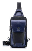 Retro Bröstväska för män Messenger Bag Crossbody Väska Läder Handväskor Män Business Sling Crossbody Väska För Resor Vandring Cykling Arbete Portfölj Sh