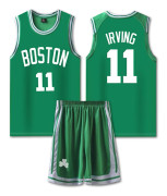 NBA Basket Uniform BIM Green Suit-11 Irving Children M/24 yards (130-140cm)
