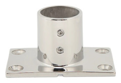 Båt Handledare Beslag Rektangulär Bas Silver Robust Rostfri Båtdäck Handledare Rektangulär Bas för Båt Marin Yacht 90°22MM/0.9in