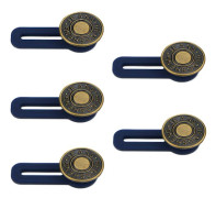 Midjeförlängare, lämpliga för jeans, kjolar och byxor, 5-pack, blå.