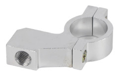 10mm Motorcykelstyre Spegel Adapter Klämhållare Silver