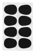 Saxofon Munstycke Patch Pad Kudde Sopran Alt Tenor Sax Klarinett Svart 0.5mm Stor Oval