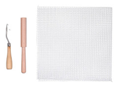 Latch Hook Kit Inga Grater Enkel Användning Smidig Mattkrok Mesh för DIY Mattor Hemmabruk