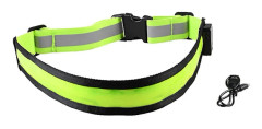 LED-Reflekterande Bälte Justerbart Reflekterande Säkerhetsladdningsbart Bälte (Grönt) (FMY) Green 90X5CM