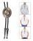 Herr Dam Vintage Bolo Slips Western Cowboy Flätat Rep Halsband Metall Blomma Smycken Fjäderhängande Western Halsband (Stil 45)