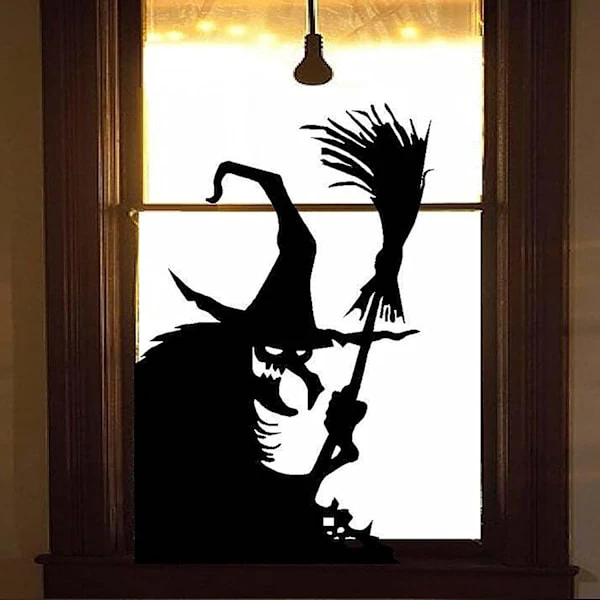 Halloween fönsterdekal - Skräckhäxa