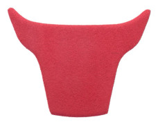 För 2016-2021 Bil Sväng Fur Suede Rattknapp Panel Omslag Trim Dekoration Tillbehör, Röd