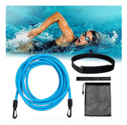 3m/4m Pool Simträningskoppel Slitstarkt Elastiskt Simträningsbälte Simmotståndsband Pool Simning Elastiskt Rep Motståndsband för Pooler (LGL) black 3m