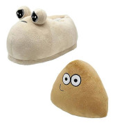 Kawaii 26cm Pou Tofflor Plyschtofflor Söta Mjuka Gosedjursdockor Alien Pou Plysch Varma Hemtofflor För Barn Födelsedagspresent B