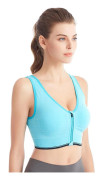 Mordely Dragkedja port BH Plus ize Löpning Yoga Fitness GREEN green S