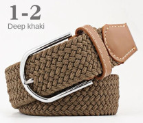 Bälte canvas tyg 26 färger storlek W26 - W36 skärp kläder dark khaki